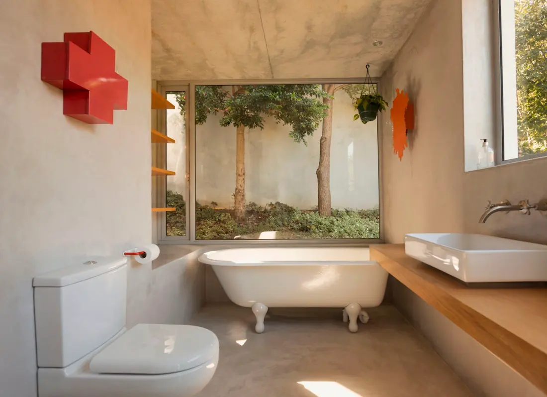 Baño con microcemento en paredes y suelo Baño con microcemento en paredes y suelo